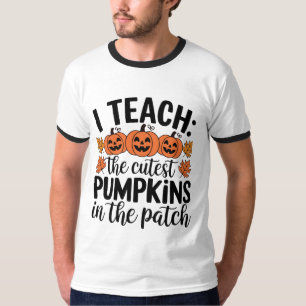 "Ich lehre den Niedlichsten Kürbis in den Patch T-Shirt