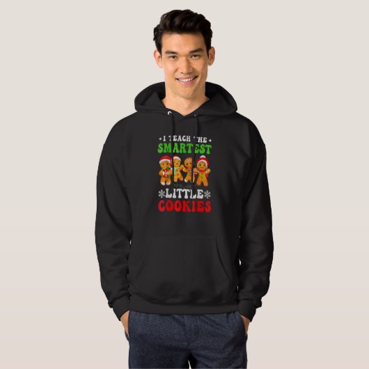 Ich lehre die klügsten Cookies Lebkuchen Weihnacht Hoodie (Vorne ganz)
