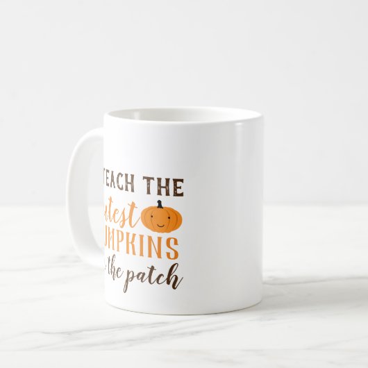 Ich lehre die Niedlichsten Kürbis im PatchHallowee Kaffeetasse (Vorderseite Links)