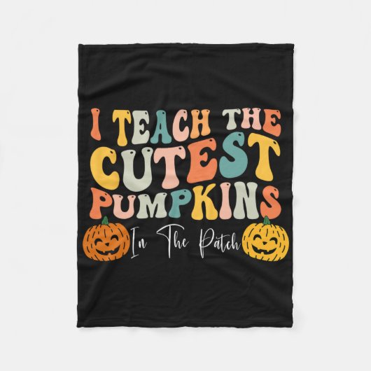Ich lehre die Niedlichsten Kürbis in den Patch-Leh Fleecedecke (Vorderseite)