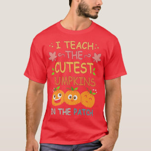 Ich lehre die Niedlichsten Kürbis in den Patch-Leh T-Shirt