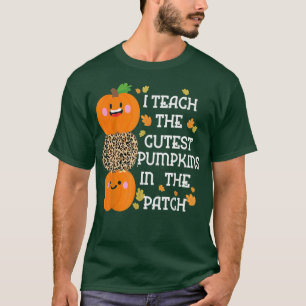 Ich lehre die Niedlichsten Kürbis in den Patch Leo T-Shirt