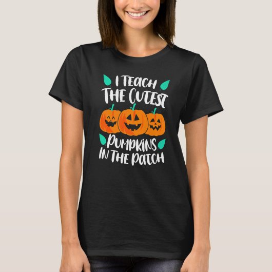 Ich lehre die Niedlichsten Pumpkins im Patch Niedl T-Shirt (Vorderseite)