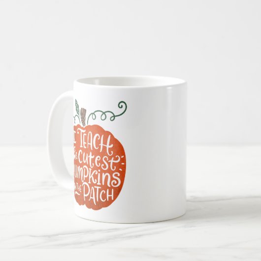 Ich lehre die Niedlichsten Pumpkins in der Patch-T Kaffeetasse (Vorderseite Links)
