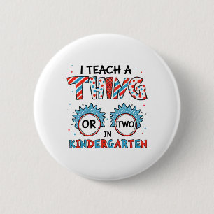 Ich lehre ein oder zwei Dinge im Kindergarten zurü Button