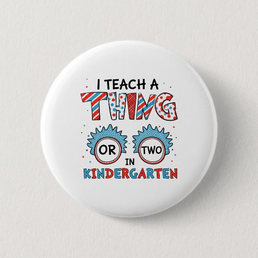 Ich lehre ein oder zwei Dinge im Kindergarten zurü Button (Vorderseite)
