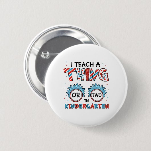 Ich lehre ein oder zwei Dinge im Kindergarten zurü Button (Vorne & Hinten)