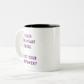 Ich lehre Grundschule Was ist deine Supermacht? Zweifarbige Tasse (Vorderseite Links)