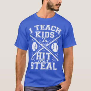 Ich lehre Kinder, Baseball-Coach-Geschenk zu schla T-Shirt