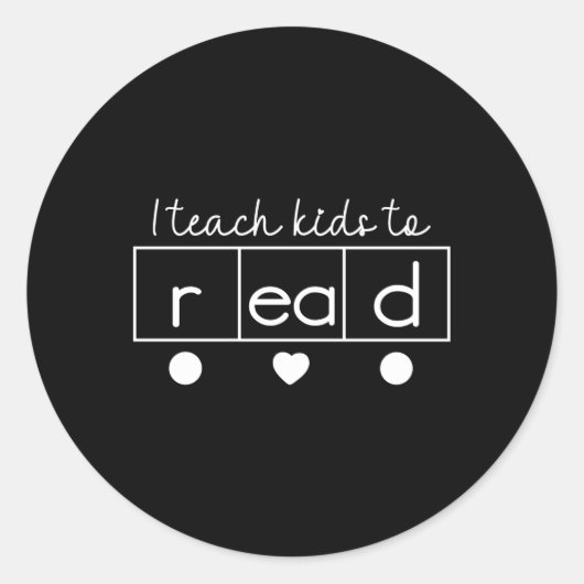 Ich lehre Lesen von Lesen Runder Aufkleber (Vorderseite)
