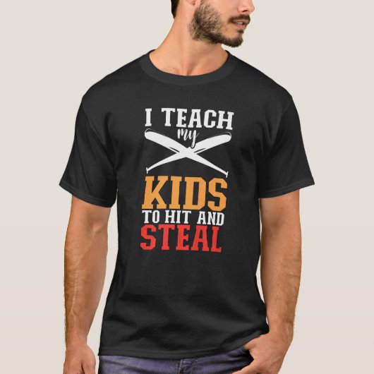 Ich lehre meine Kinder, Baseball zu schlagen und z T-Shirt (Vorderseite)