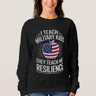 Ich lehre Militärkindern Lehrerin Frauen Monat des Sweatshirt