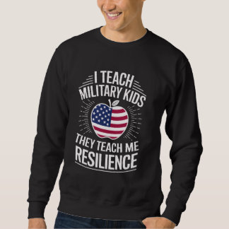 Ich lehre Militärkindern Lehrerin Frauen Monat des Sweatshirt