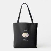 Ich lehre Personalisierte Farbpalette Schwarz Tasche (Rückseite)