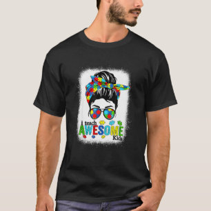 Ich lehre Phantastische Kinder Autismus Bewusstsei T-Shirt