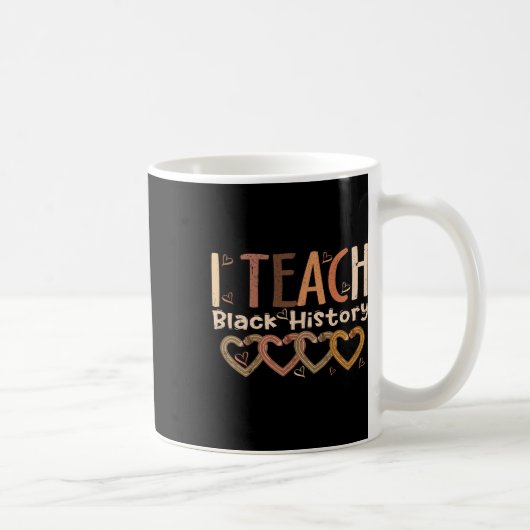Ich lehre schwarze Geschichte Herz Stift Afro Afri Kaffeetasse (Rechts)