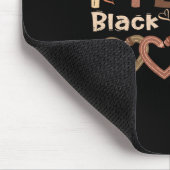 Ich lehre schwarze Geschichte Herz Stift Afro Afri Mousepad (Ecke)