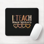 Ich lehre schwarze Geschichte Herz Stift Afro Afri Mousepad (Mit Mouse)