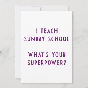 Ich lehre Sonntagsschule Was ist deine Supermacht?