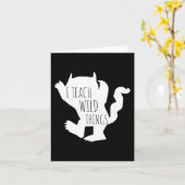 Ich lehre wilde Dinge Monster Spaß Halloween-Gesch Karte (Gelbe Blume)