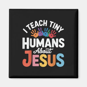 Ich lehre winzige Menschen über Jesus Magnet