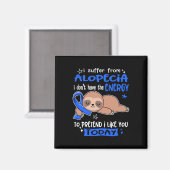 Ich leide an Alopezie, um so zu tun, als ob ich di Magnet (Vorderseite/Rückseite)