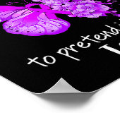 Ich leide an Fibromyalgie Butterfly Pur Poster (Ecke)