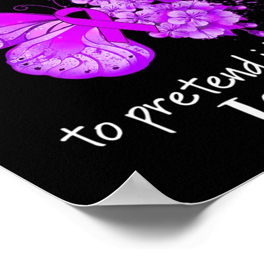 Ich leide an Fibromyalgie Butterfly Pur Poster (Ecke)