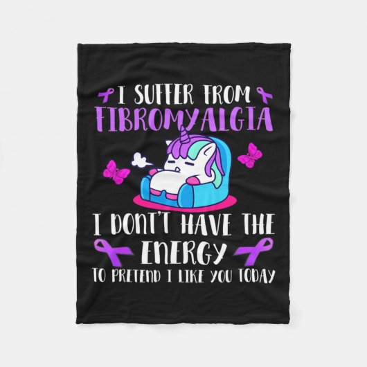 Ich leide an Fibromyalgie - Mai an Fibromyalgie Fleecedecke (Vorderseite)