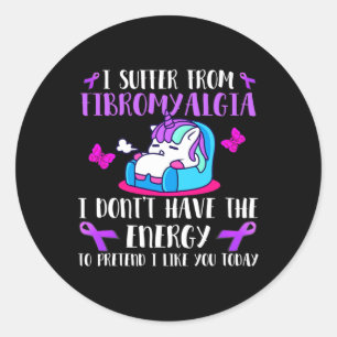 Ich leide an Fibromyalgie - Mai an Fibromyalgie Runder Aufkleber