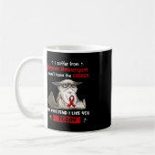 Ich leide an Gehirnaneurysma Awareness Fun Cat Kaffeetasse (Links)