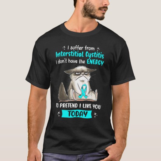 Ich leide an interstitieller Zystitis-Bewusstsein  T-Shirt (Vorderseite)