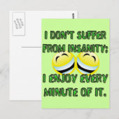 ICH LEIDE NICHT UNSICHERHEIT POSTKARTE (Vorne/Hinten)