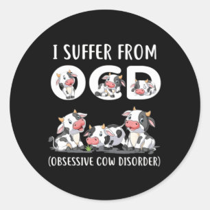 Ich leide unter einer durch Ocd bedingten Zwangsst Runder Aufkleber