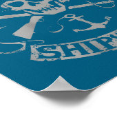 Ich leite ein straffes Schiffswrack Lustige Bewert Poster (Ecke)