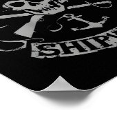 Ich leite ein straffes Schiffswrack Lustige Pirate Poster (Ecke)