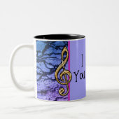 Ich leite Sie, folgen Sie Neon Abstrakt Music Teac Zweifarbige Tasse (Links)