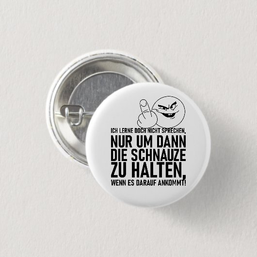 ICH LERNE DOCH NICHT SPRECHEN BUTTON (Vorne & Hinten)