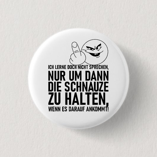ICH LERNE DOCH NICHT SPRECHEN BUTTON (Vorderseite)