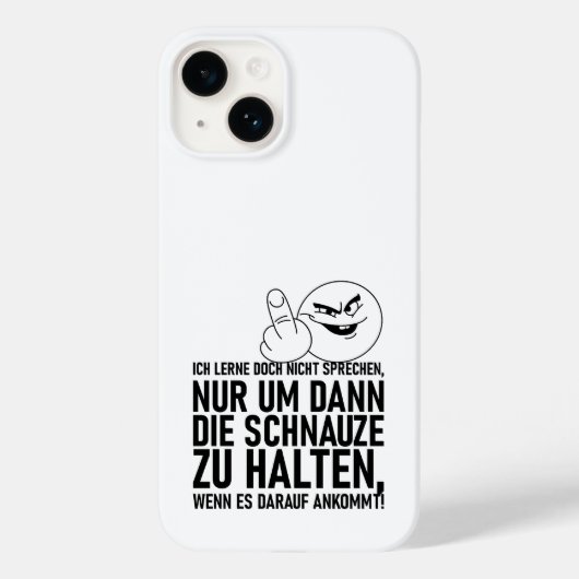 ICH LERNE DOCH NICHT SPRECHEN Case-Mate iPhone HÜLLE (Rückseite)