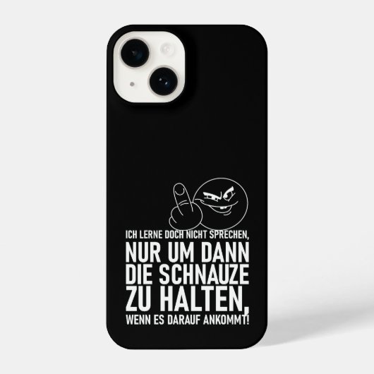 ICH LERNE DOCH NICHT SPRECHEN iPhone HÜLLE (Rückseite)