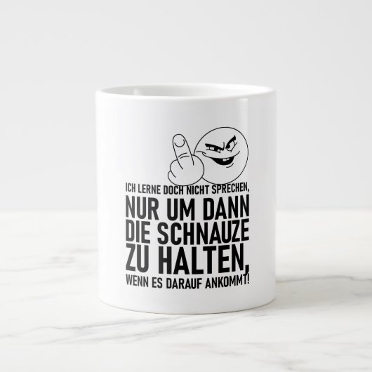ICH LERNE DOCH NICHT SPRECHEN Jumbo-Tasse (Vorderseite)