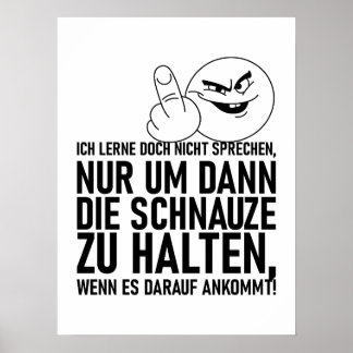 ICH LERNE DOCH NICHT SPRECHEN POSTER