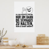 ICH LERNE DOCH NICHT SPRECHEN POSTER (Küche)