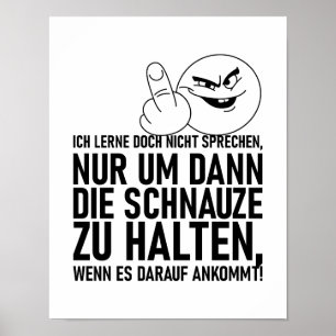 ICH LERNE DOCH NICHT SPRECHEN POSTER