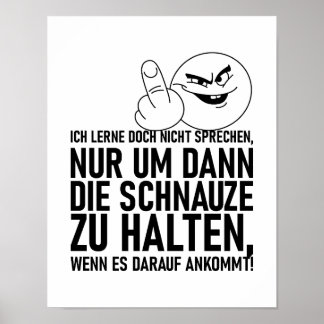 ICH LERNE DOCH NICHT SPRECHEN POSTER