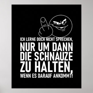 ICH LERNE DOCH NICHT SPRECHEN POSTER