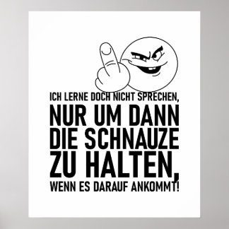 ICH LERNE DOCH NICHT SPRECHEN POSTER