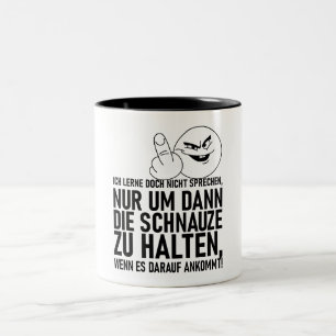 ICH LERNE DOCH NICHT SPRECHEN ZWEIFARBIGE TASSE