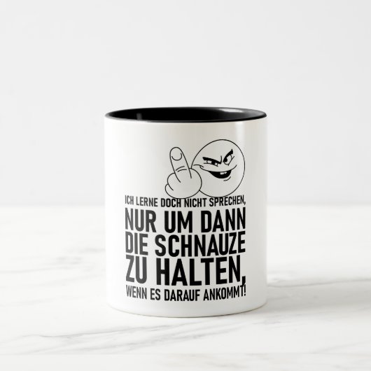 ICH LERNE DOCH NICHT SPRECHEN ZWEIFARBIGE TASSE (Mittel)